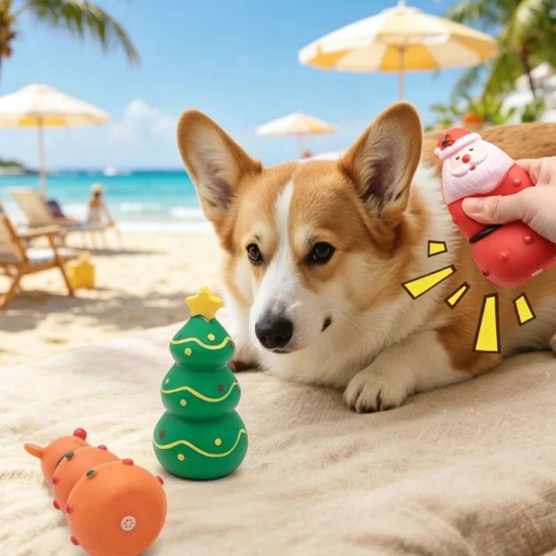 Christmas Latex Squeaky Toy for Dogs and Cats