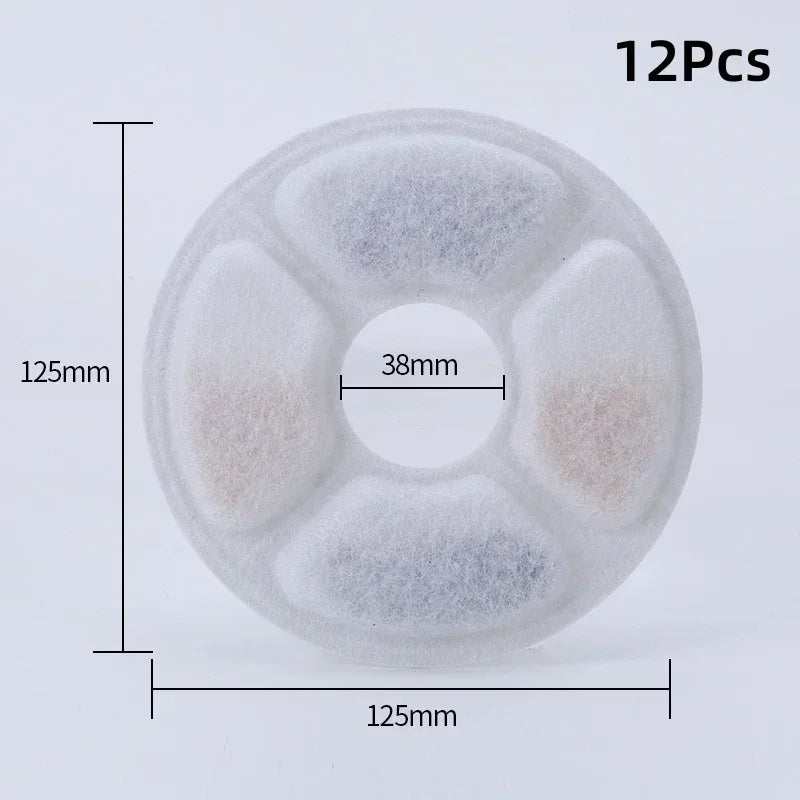 New Replacement Filter for Cat Dog Water Drinking Fountain Activated Carbon Replaced Filters  Fountain Dispenser Feeders 6-12pcs