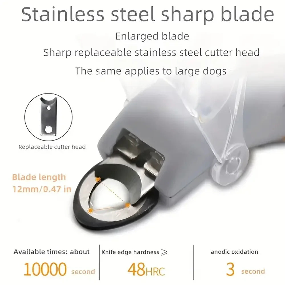 Stainless Steel LED Nail Clippers with 5x Magnification, Yellow