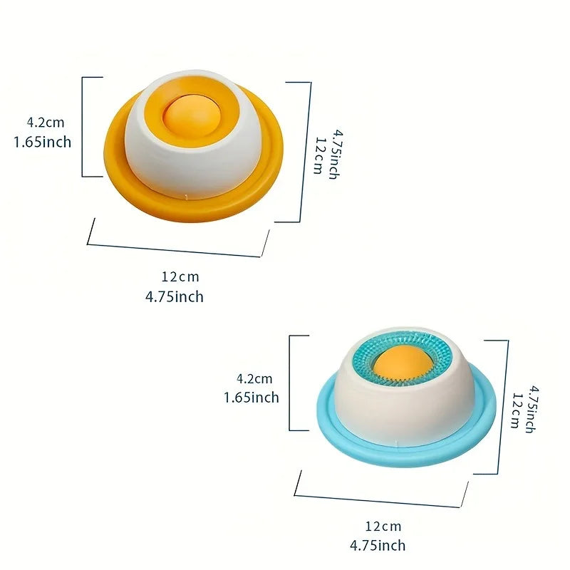 Pet Slow Feeder Licking Plate Anti Tip Design Bite Resistant Self Play Toy Stress Relief Accessories for Cats and Dogs