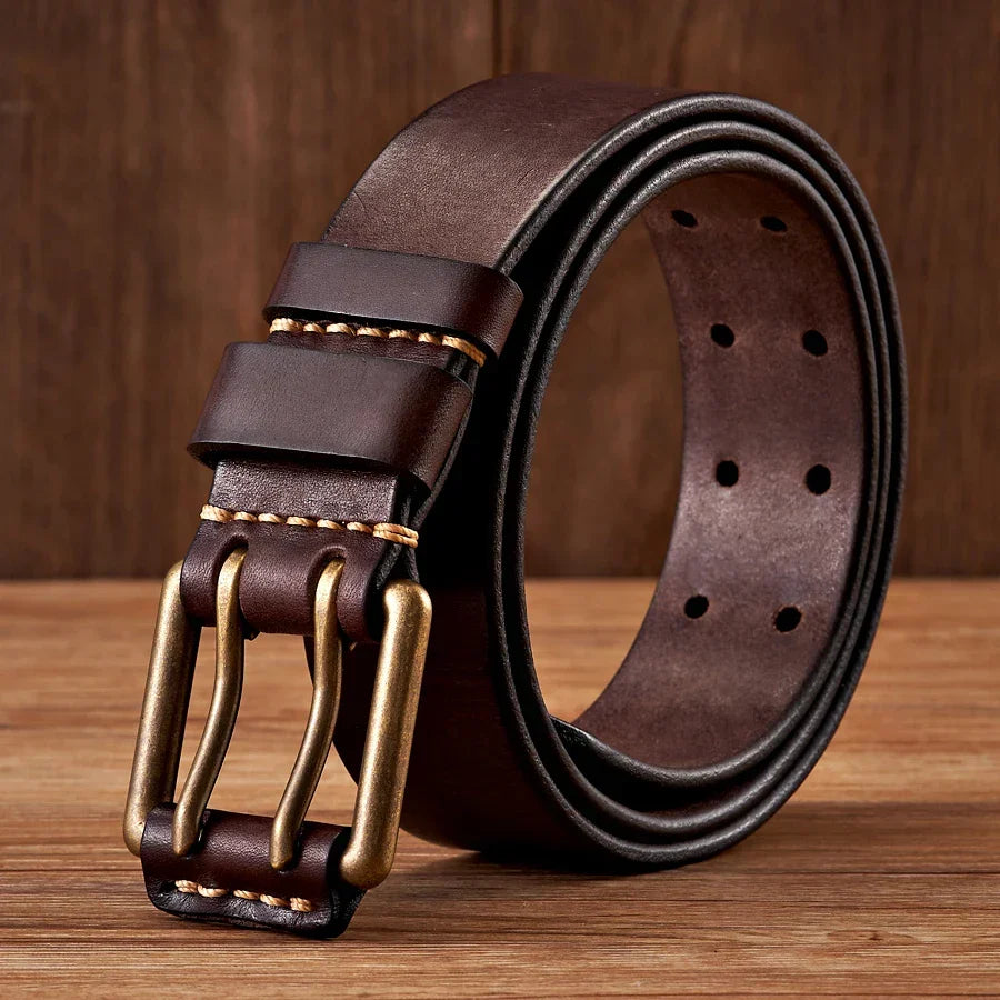 Cowhide Ranchman Belt