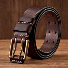 Cowhide Ranchman Belt