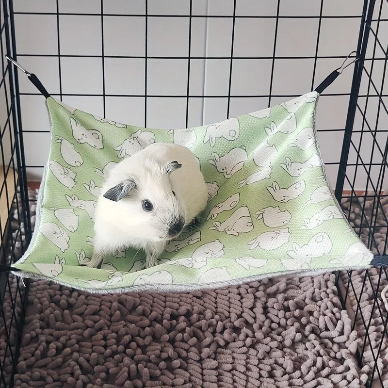 Double-Sided Hammock Guinea Pig Breathable Summer Hammock with Sling Pets Hammock Pet Products Small Pets Accessory Equipment