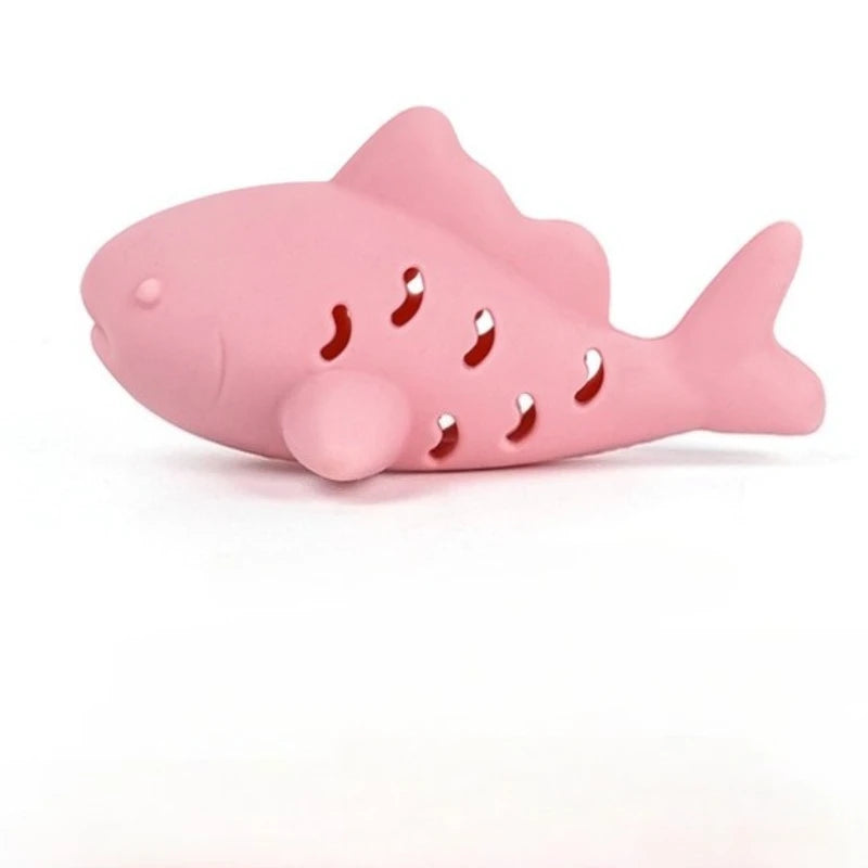 Cat Interactive Chew Toy Pet Food Leakage Simulated Fish Bite-resistant Kitten Toy Teeth Grinding Chewing Cat Toy Supplies