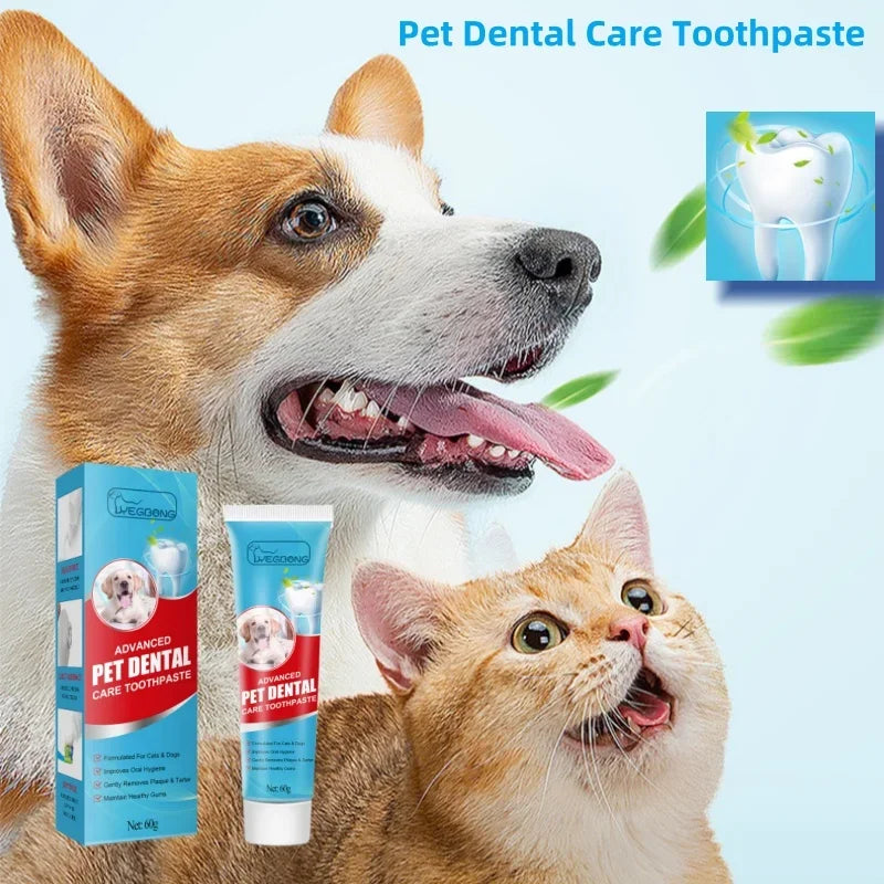 Yegbong Pet Toothpaste for Dogs Fresh Breath Oral Cleaning Bad Breath Dental Plaque Cleaning Cat Care Edible Toothpaste