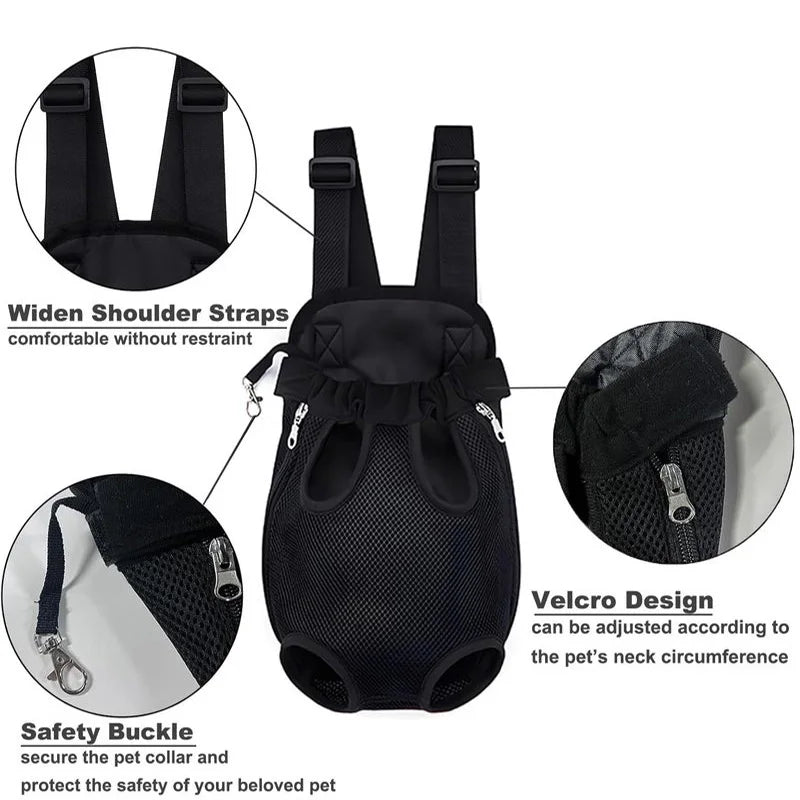 Portable Dog Cat Backpack Carrier Breathable Pet Travel Tote Outdoor Bag for Pup Kitty Carrying Bags Pet Supplies for Traveling