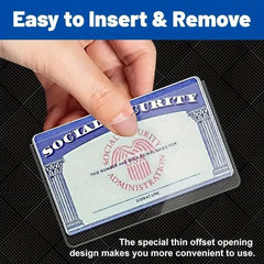 Plastic Card Holder and Protective Sleeve for Credit, Insurance & ID Card Protector Sleeve Waterproof, Durable | Free Shipping