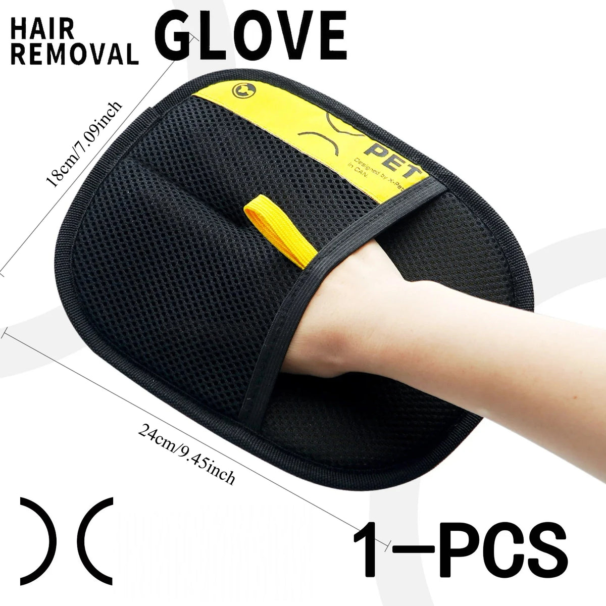 2-in-1 Electrostatic Pet Hair Mitt & Lint Roller Brush