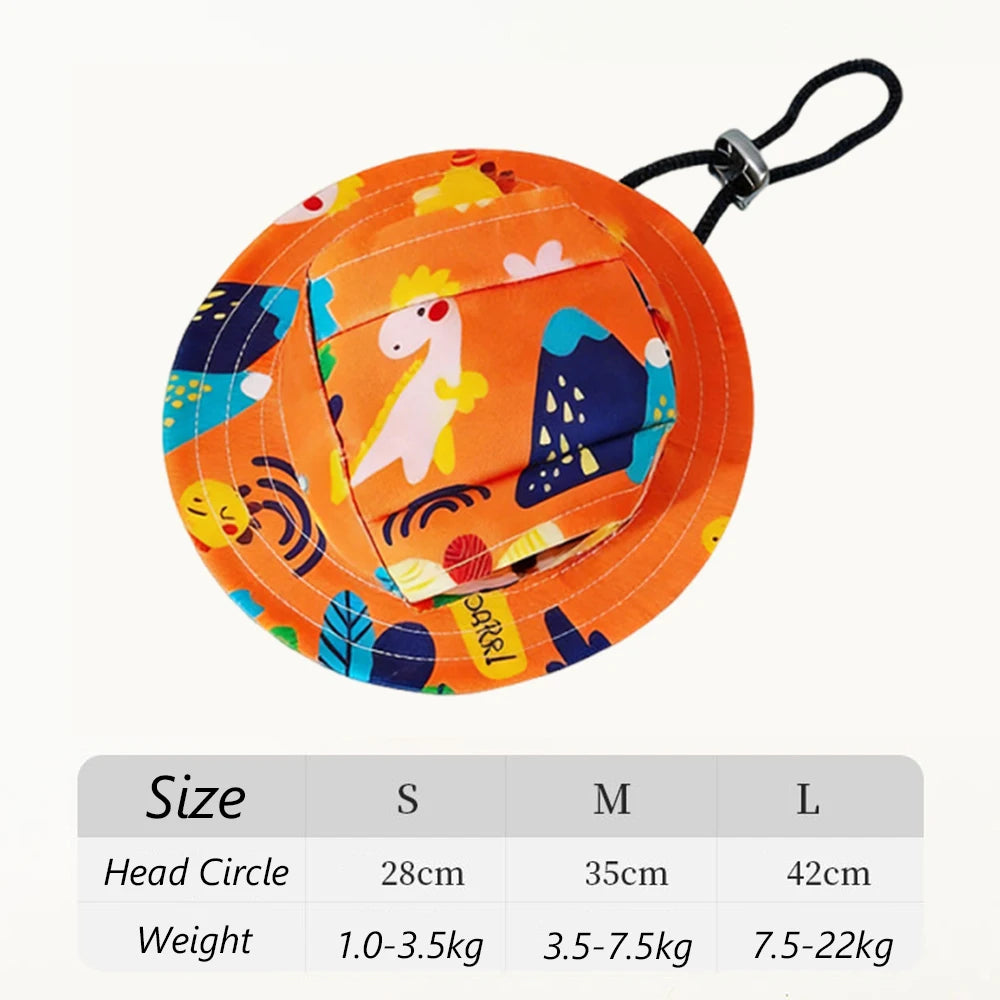Adjustable Bucket Hat for Small Dogs & Cats in Fun Prints
