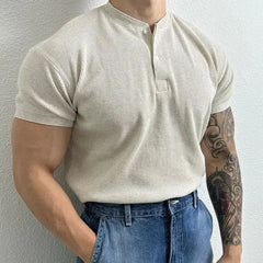 Vestus Ribbed Henley Tee