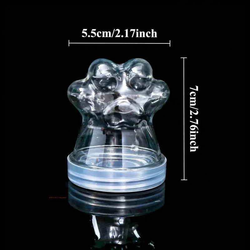 Transparent Pet Fur Keepsake Bottle Pet Cat Hair Storage Jar Kawaii Cat Paw Shape Candy Jars  Multi-purpose Pet Memorial Gift