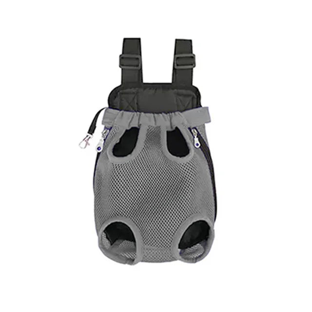 Breathable Pet Carrier Backpack with Tail Hole and Dual Zippers