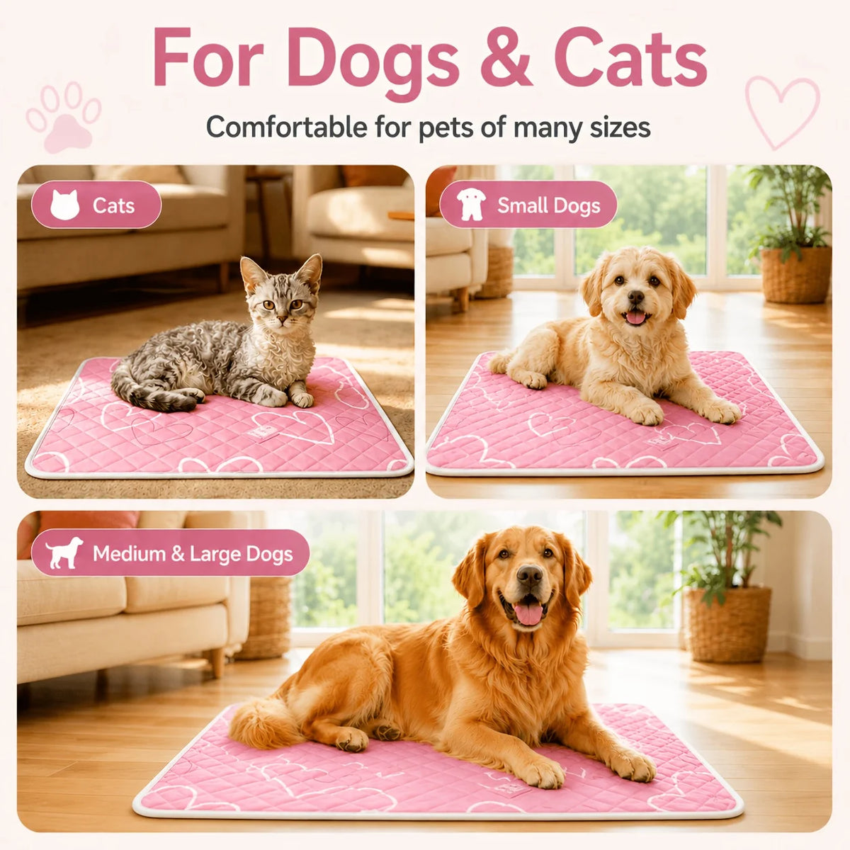 Oversized Cooling Pet Bed Breathable Sweat Absorbing Dog Cat Bed Summer Pet Cold Bed Extra Large Small Big Dogs Pet Accessories