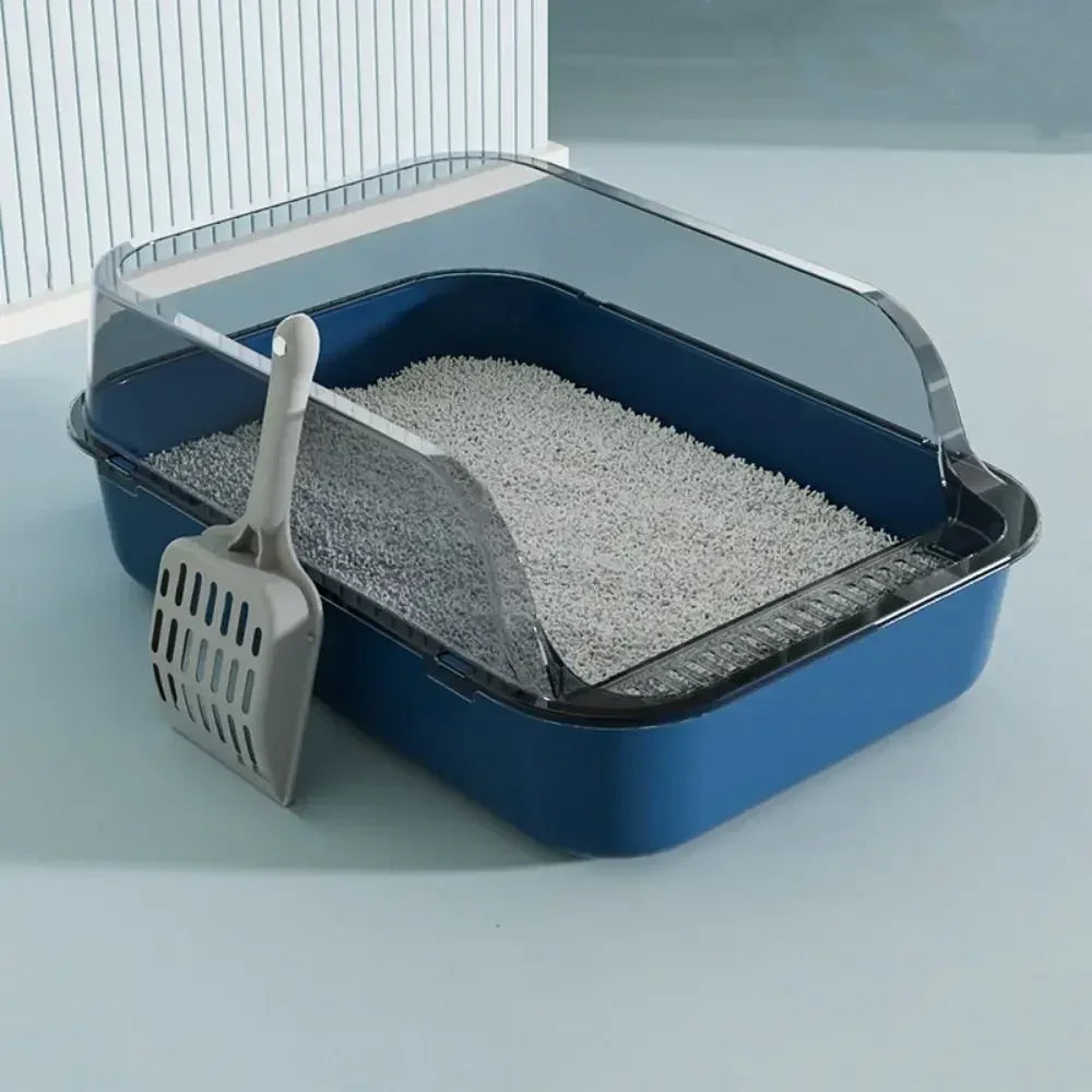 Open Top Cat Litter Box Bedpan Splashproof with High Side Kitten Litter Pan Kitten Toilet for Small Pets Rabbit Indoor Cats Pet