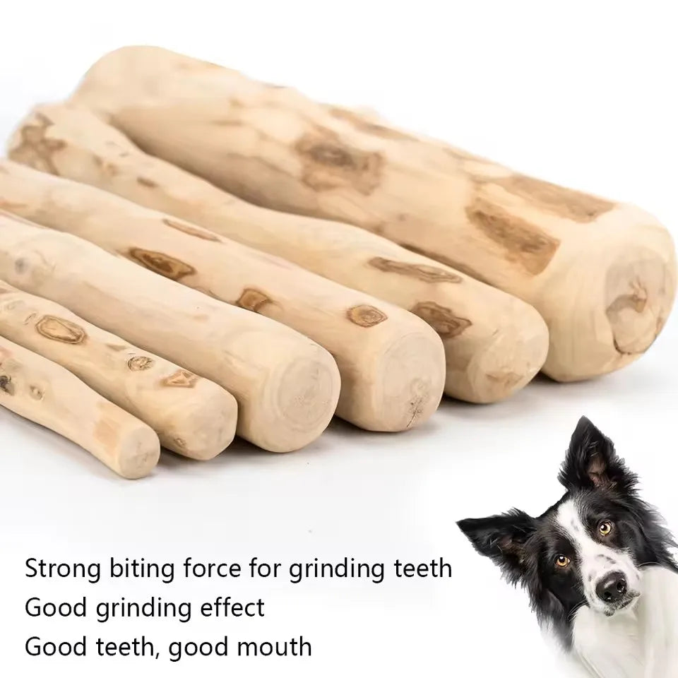 Natural Coffee Wood Dog Chew Toys Long Lasting Chewable Stick Dogs Supplies Stress Relief Chew Stick Pet Molar Toy for Puppy