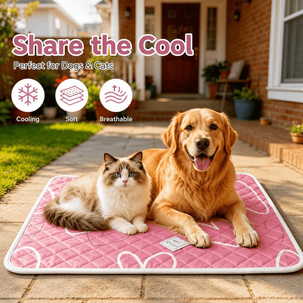 Oversized Cooling Pet Bed Breathable Sweat Absorbing Dog Cat Bed Summer Pet Cold Bed Extra Large Small Big Dogs Pet Accessories