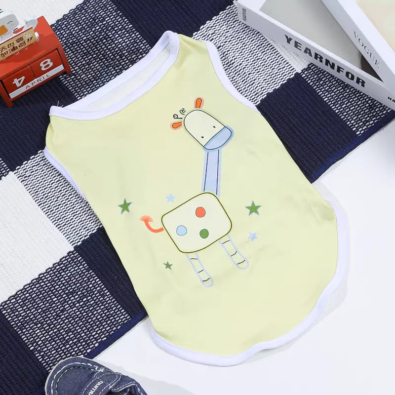 Cartoon Print Summer Shirt for Dogs