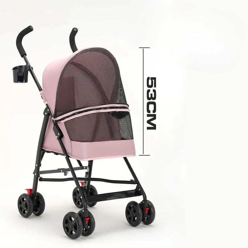 Pet Stroller, Cat Dog Stroller Cat Teddy Bear for Outdoor Activities Lightweight and Foldable Small Pet Dog