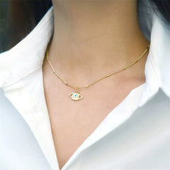 Aegis Zirconia Evil Eye Necklace