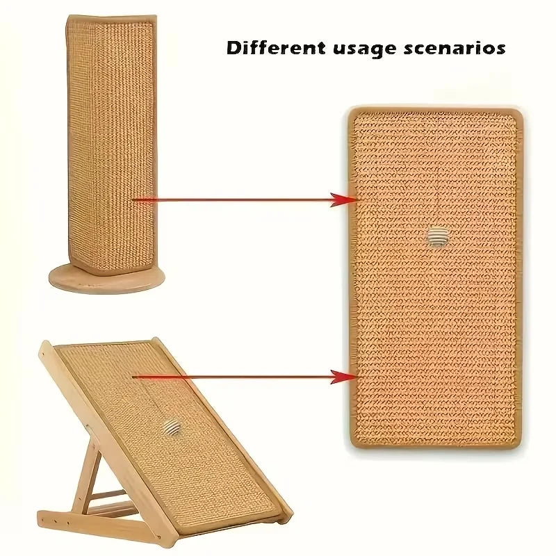 Standing Sisal Cat Scratcher with Hanging Ball Toy