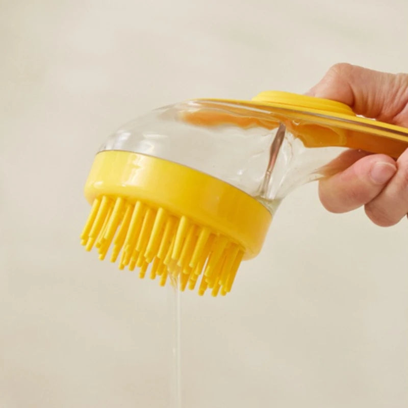 Easy-Grip Pet Bath Brush & Shower Scrubber for Dogs & Cats