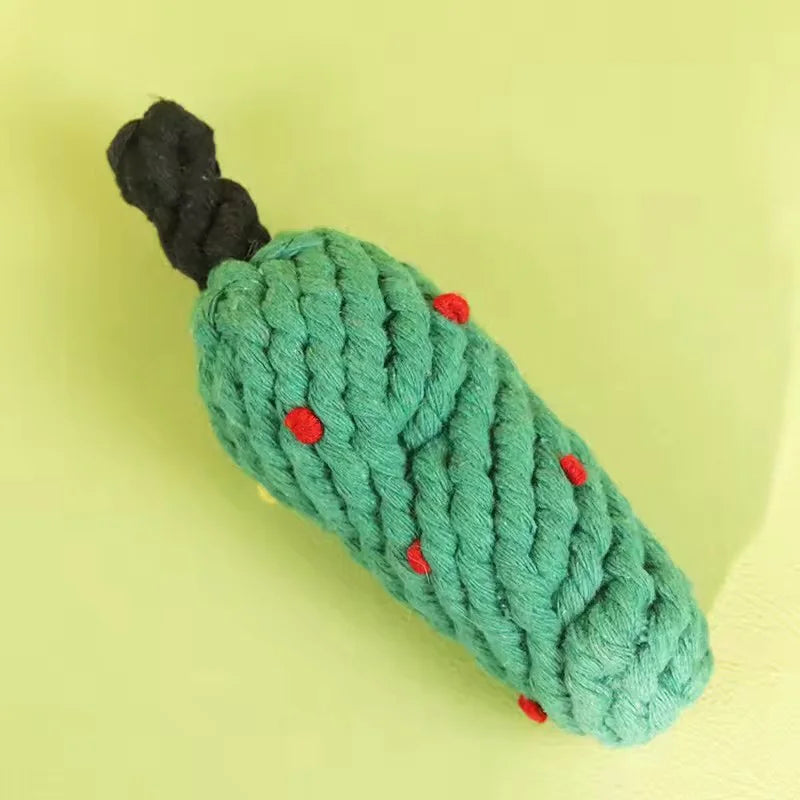 Chew-resistant Pet Chew Toy Cotton Rope Interactive Bone Shape Christmas Tree For Dogs Puppy Teeth Cleaning Relieve Boredom Toys
