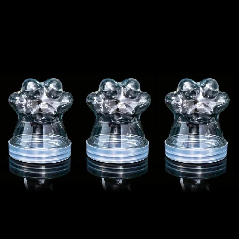 Clear Paw-Shaped Pet Fur Keepsake Jar, 1 to 5 Pack