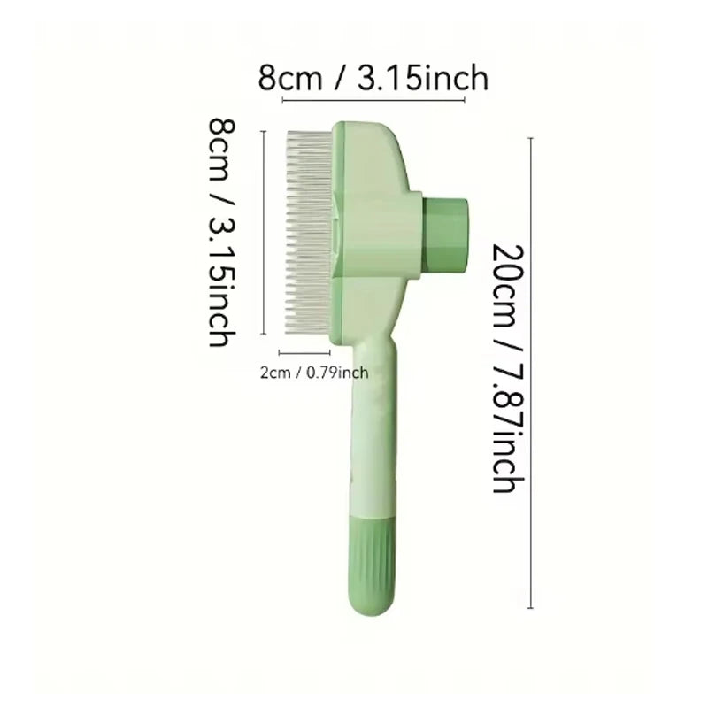 Dual-Purpose Comb for Cats Floating Teeth Hair Remover Brush with Needle Design for Pet Grooming Tool for Long/Short Fur
