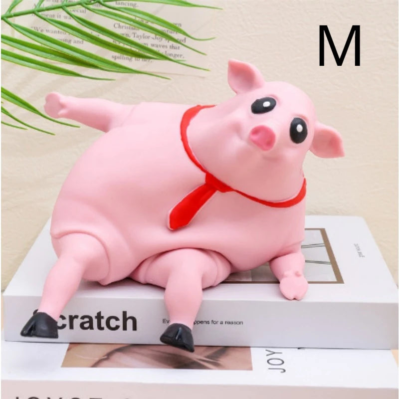 Pet Squeezing Pink Pig Stress Relief Toy Cute Squeezing Animal Little Pig Doll Stress Relief Toy  toy  artículos para mascotas