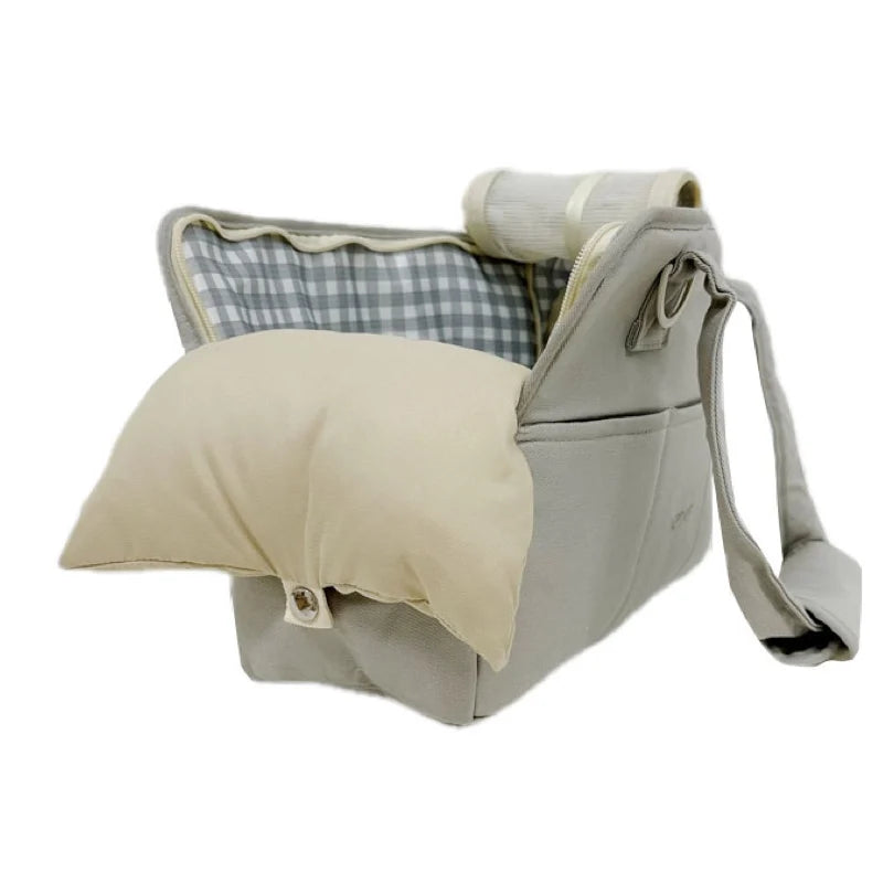Cotton Shoulder Handbag Carrier with Pillow, Mat or Strap Options