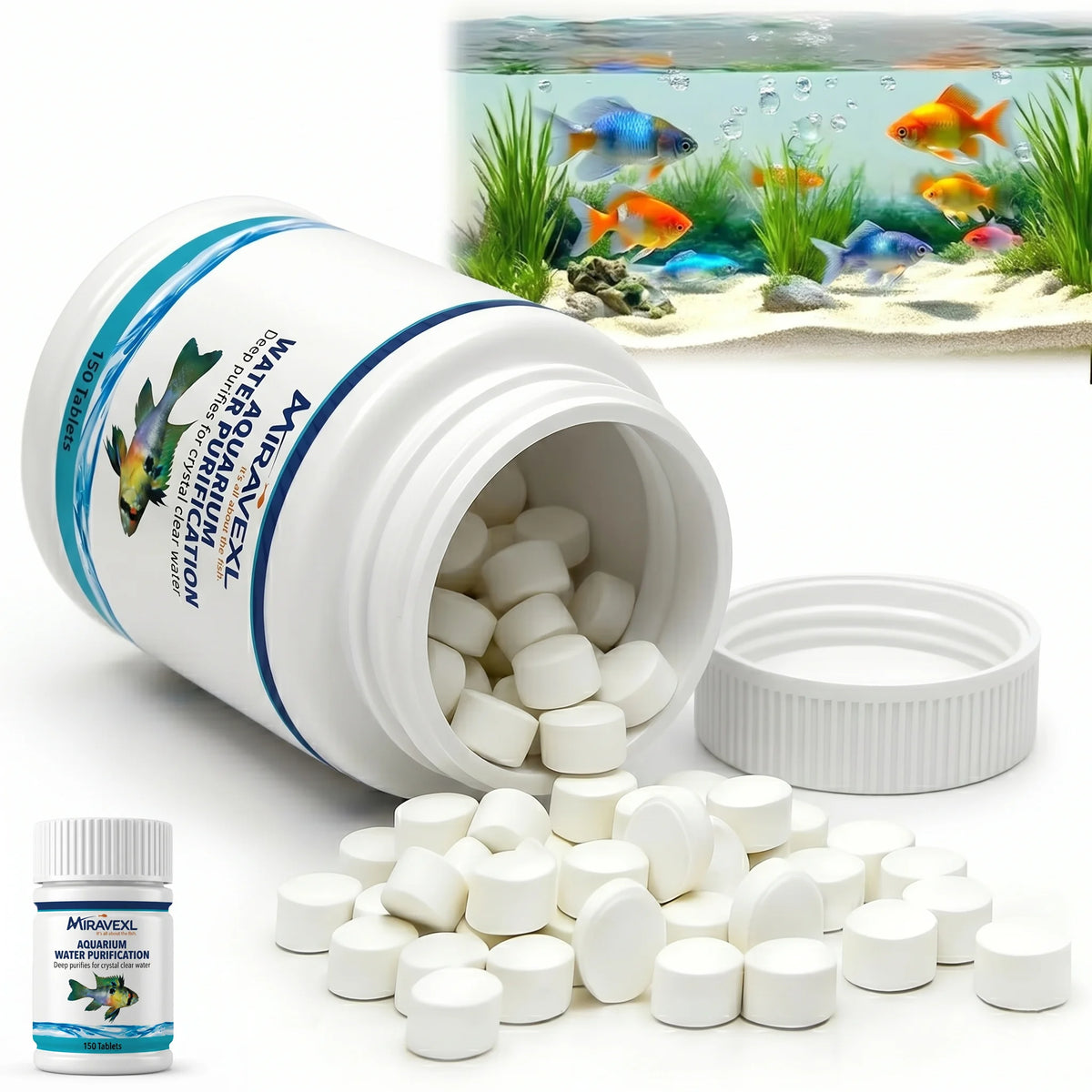 Aquarium Water Purification Tablets Fish Tank Clarifier Rapid Clear Turbidity Clean Ecosystem Care Pet Fish Health Accessories