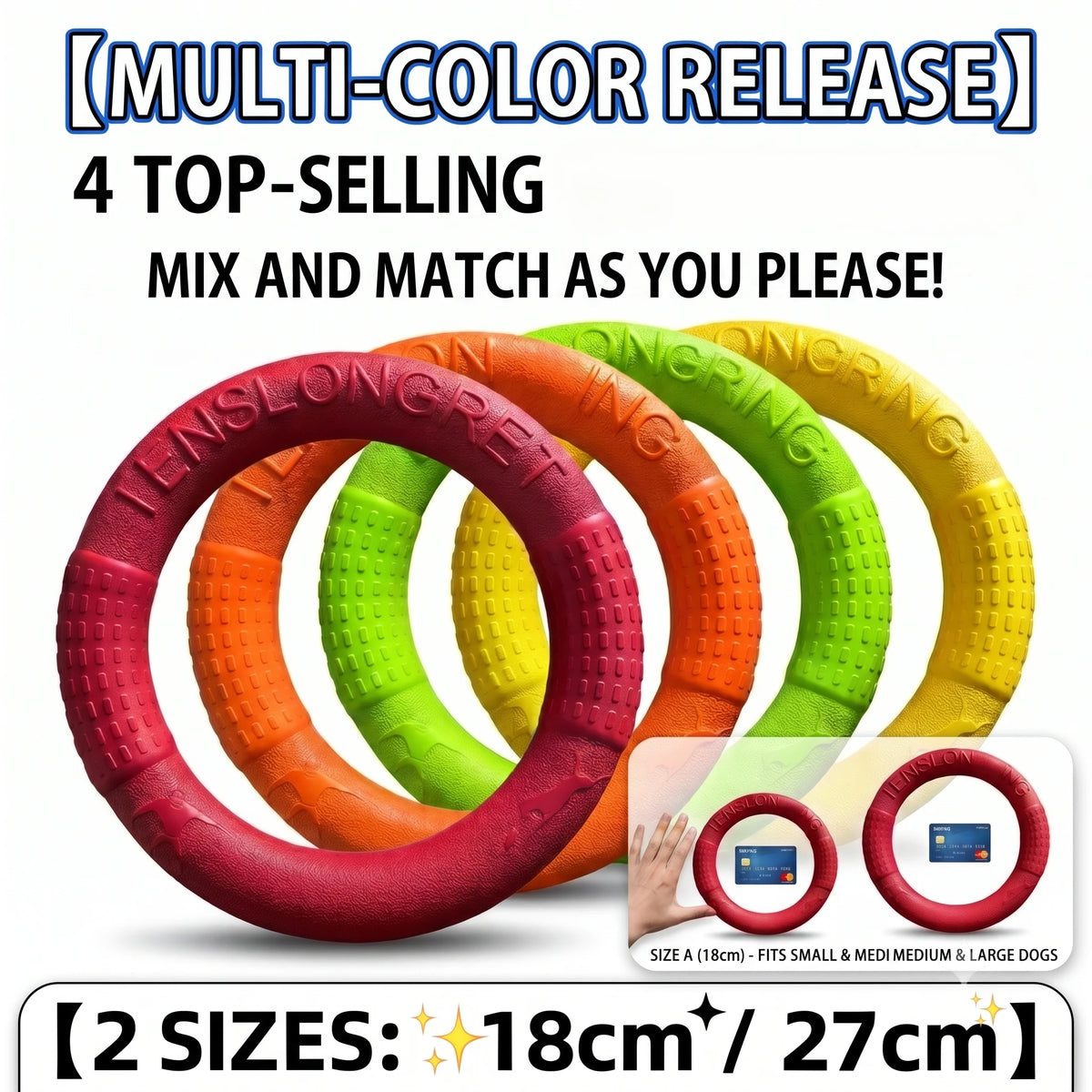 Floating Water Dog Toys Pet Flying Disk Training Ring Interactive Toy Puller Resistant Aggressive Chewing for Small Medium Dogs