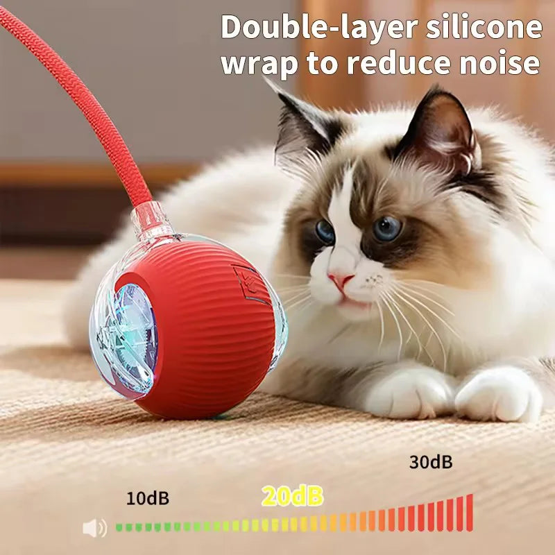 Hot Electric Dog Ball Toys Automatic Rolling Ball Rechargeable Smart Pet Interactive Plush Toy Dog Cat Training Imitate Mouse