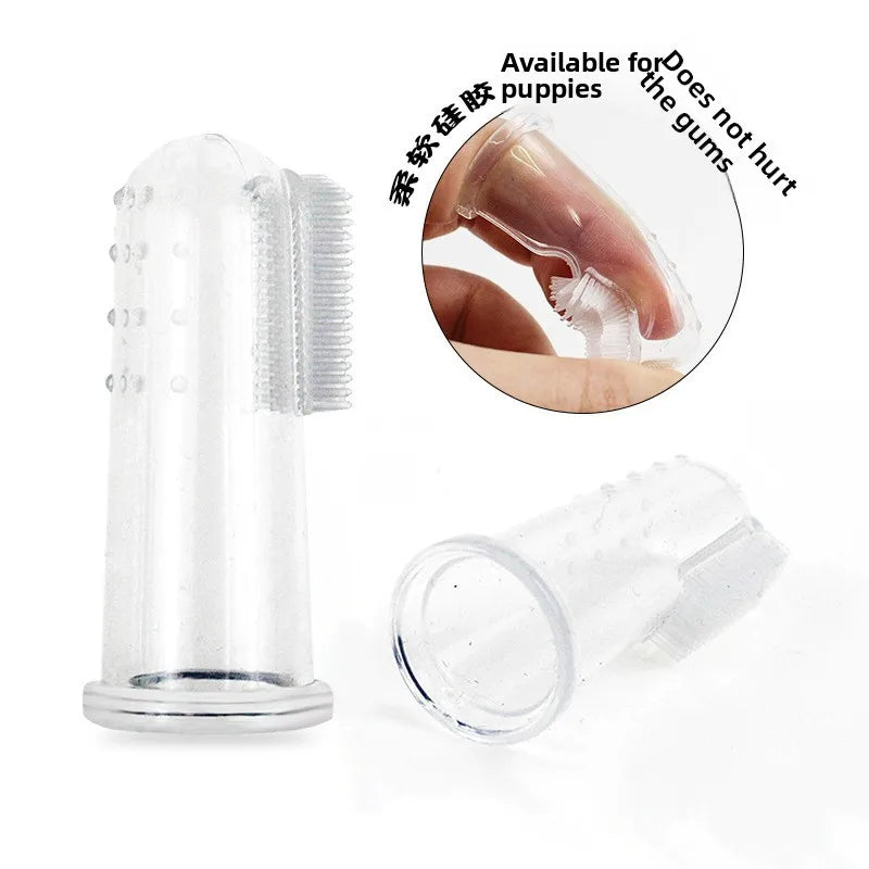 Pet Finger Toothbrush  Pet Toothbrush   Silicone Toothbrush Puppy And Kitten Finger Cot Brush Finger Pet Toothbrush