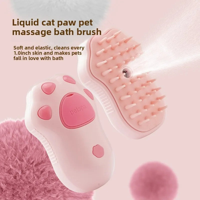 1pc Pet Cat Spray Comb Electric Water Spray Soft Silicone Pet Hair Removal Grooming Brush Dog Cat Accessories