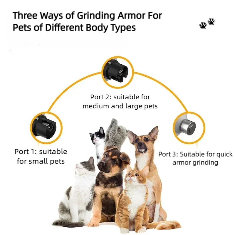 USB Rechargeable LED Nail Grinder for Cats & Dogs