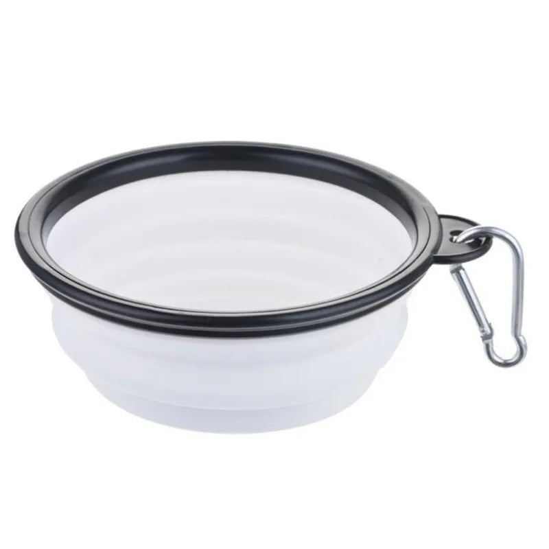 Round TPR Collapsible Travel Pet Bowl, 11.8 oz