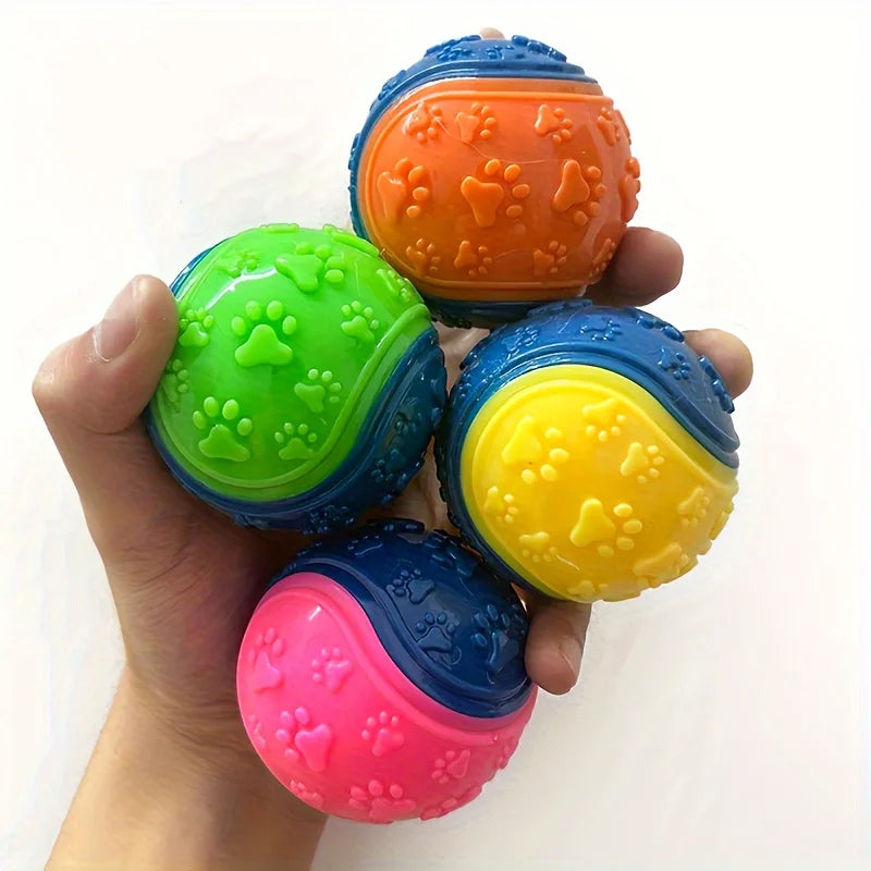 Medium Squeaky Rubber Dog Balls, 2 Pack