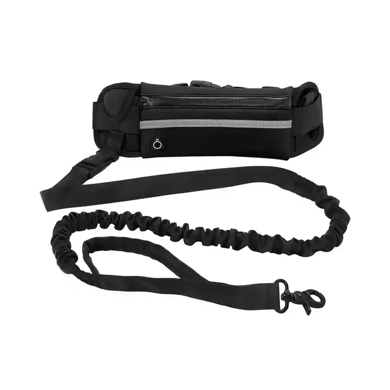Hands‑Free Reflective Dog Leash Retractable Elastic Pet Leash with Waist Bag for Running Walking Dog Pet Supplies