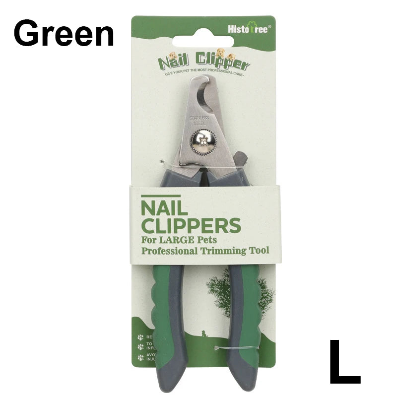 Stainless Steel Pet Nail Clippers with Comfortable Handles, S–L