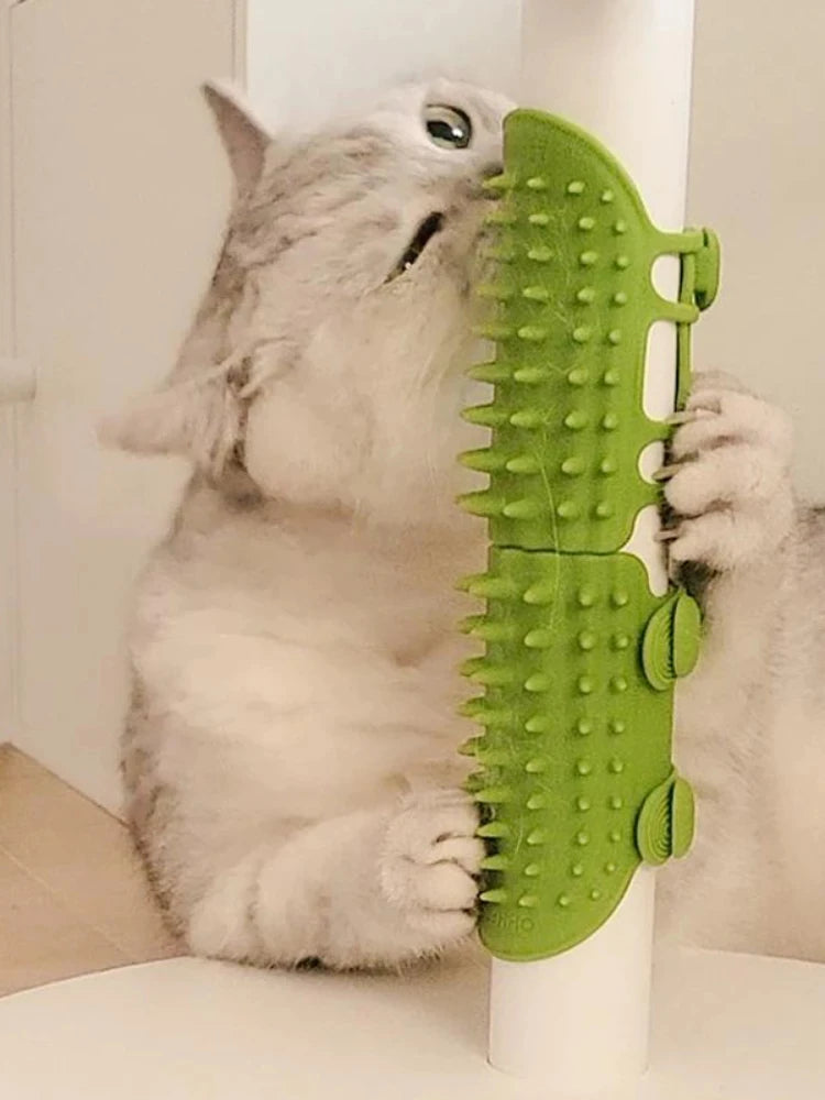 Pet Cat Hair Removal Massage Comb Corner Scrape Beauty Scratching Rubbing Brush Kitten Grooming Cleaning Comb