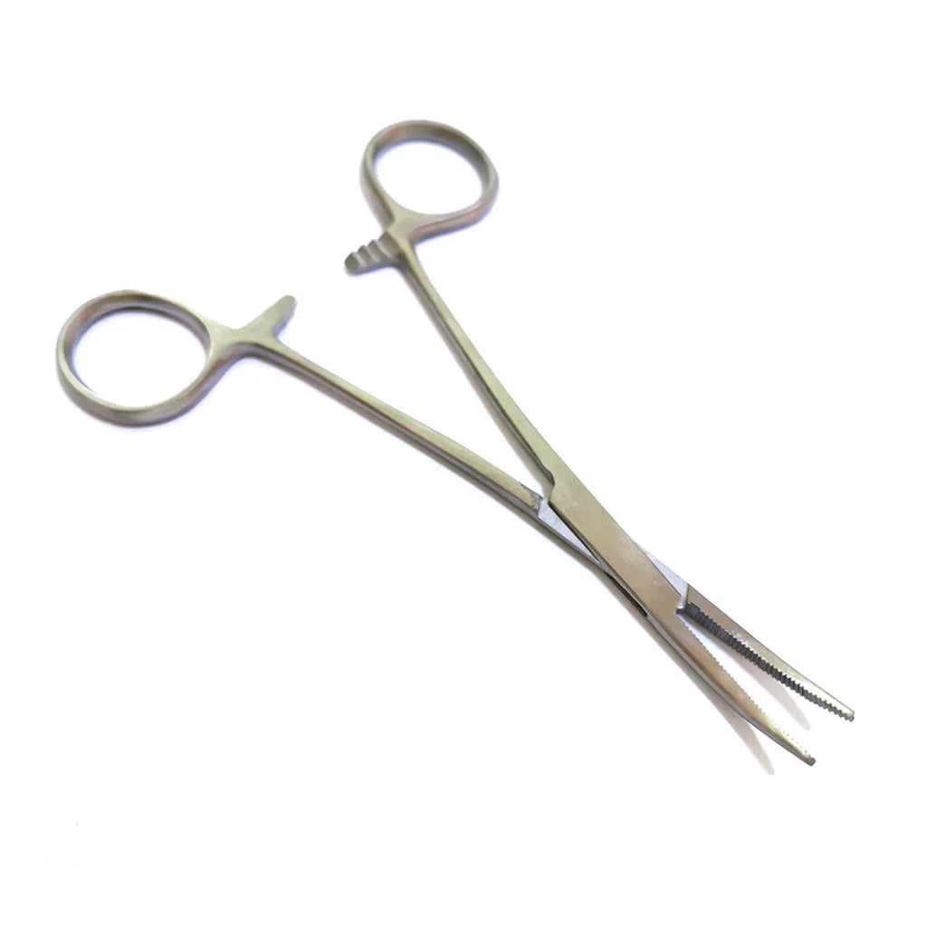 1 Pc Medical Steel Curved Head Hemostatic Forceps Needle Holder For Pet Hair Towel Clamp Pliers