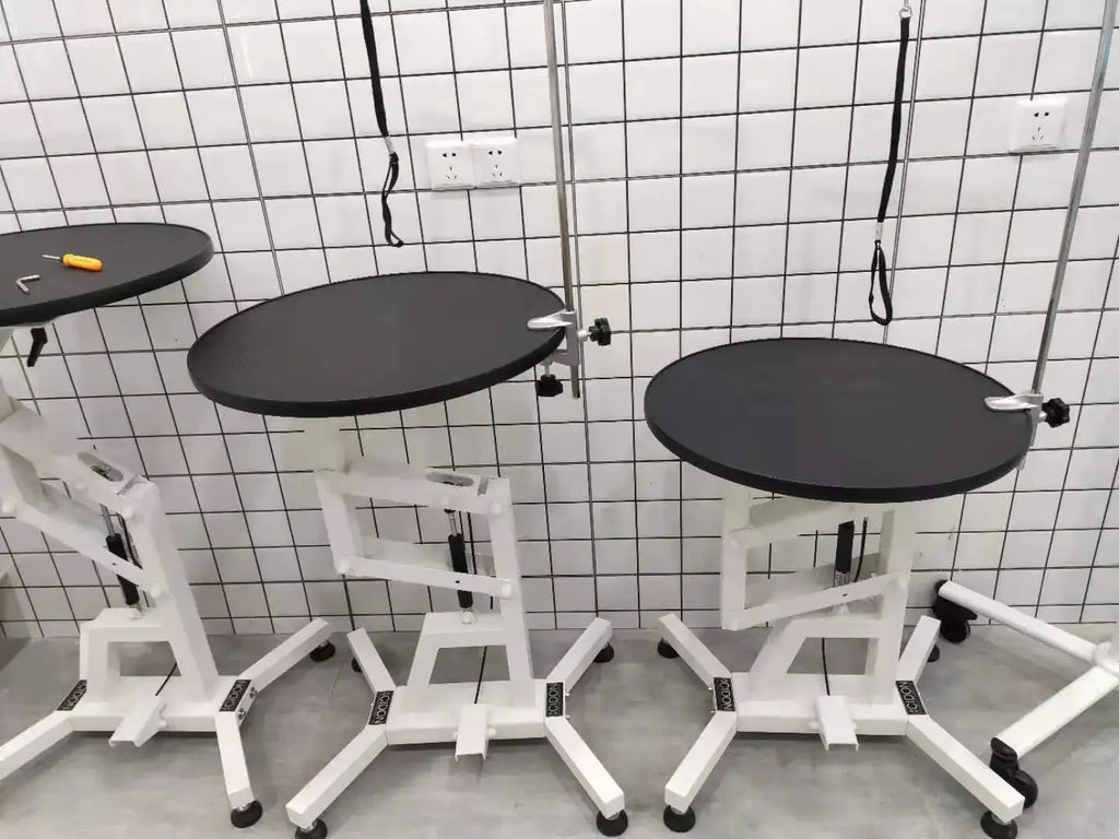 Pet Teddy Dogs and Cats Beauty Modeling Pneumatic Lifting Rotating round Table Beauty Table Cosmetic Table