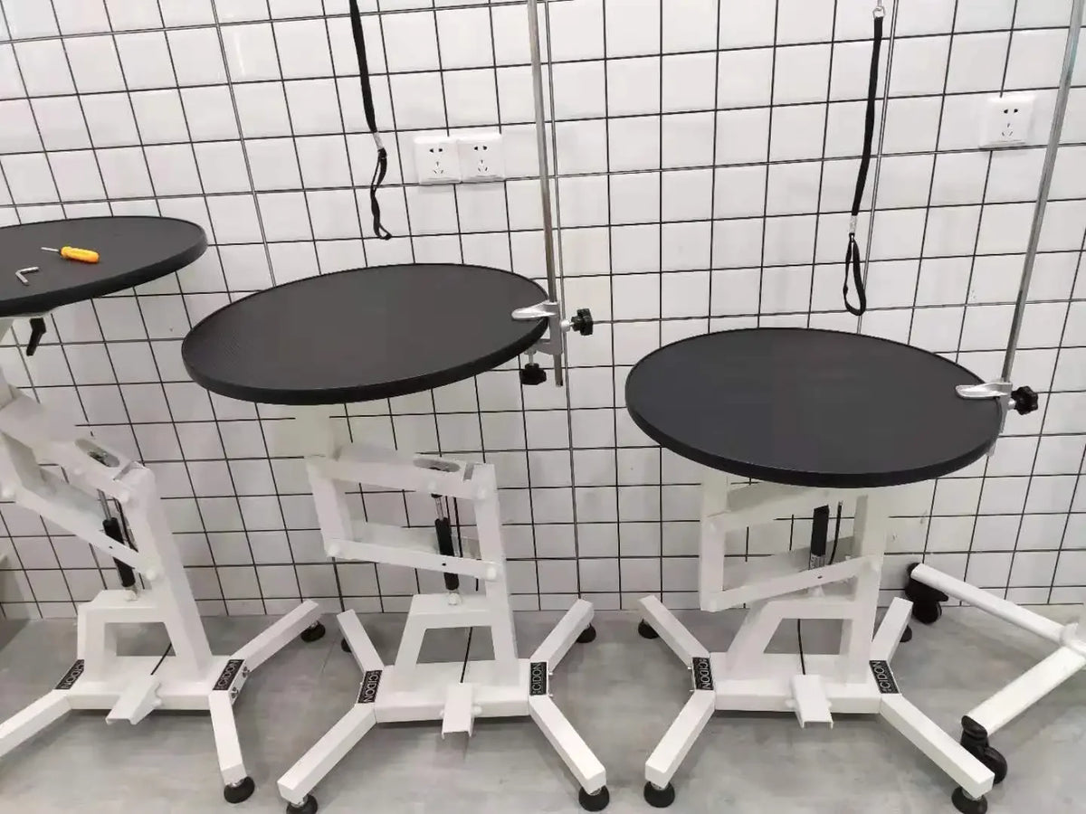 Pet Teddy Dogs and Cats Beauty Modeling Pneumatic Lifting Rotating round Table Beauty Table Cosmetic Table