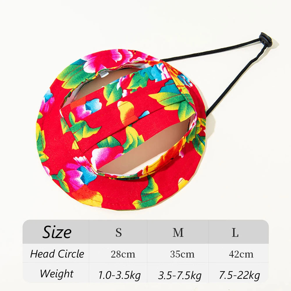 Adjustable Bucket Hat for Small Dogs & Cats in Fun Prints