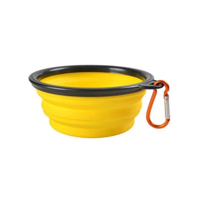 Round TPR Collapsible Travel Pet Bowl, 11.8 oz