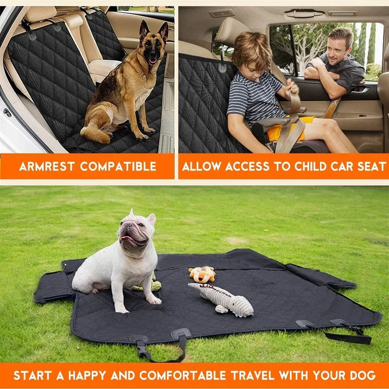 Dog Car Seat Cover Pet Travel Carrier Mattress Waterproof Dog Car Seat Protector With Middle Seat Armrest For Dogs