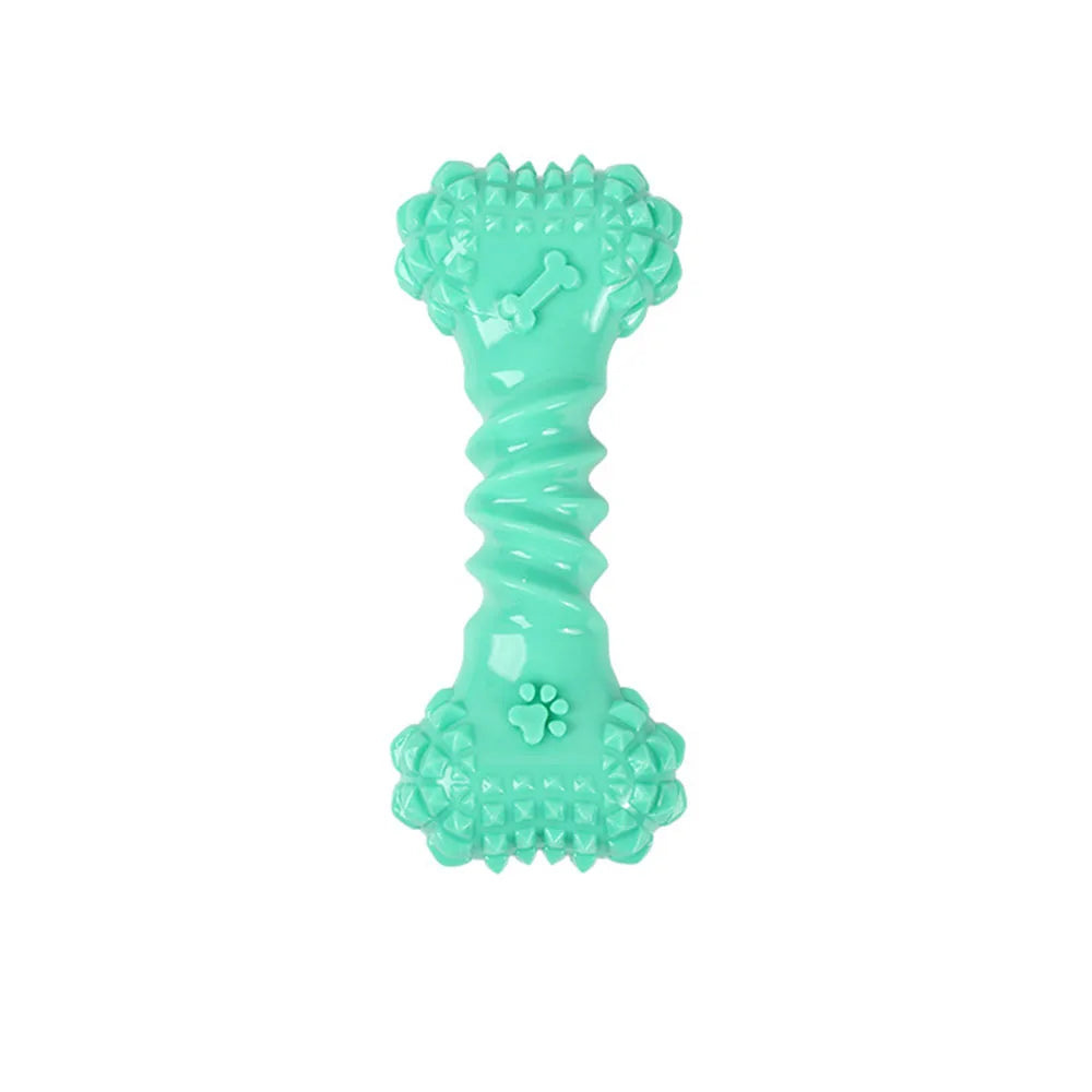 Dog Bone Squeaky Toy - Molar Teeth Cleaning Chew Toy for Dogs, Boredom Buster Interactive Pet Supplies,