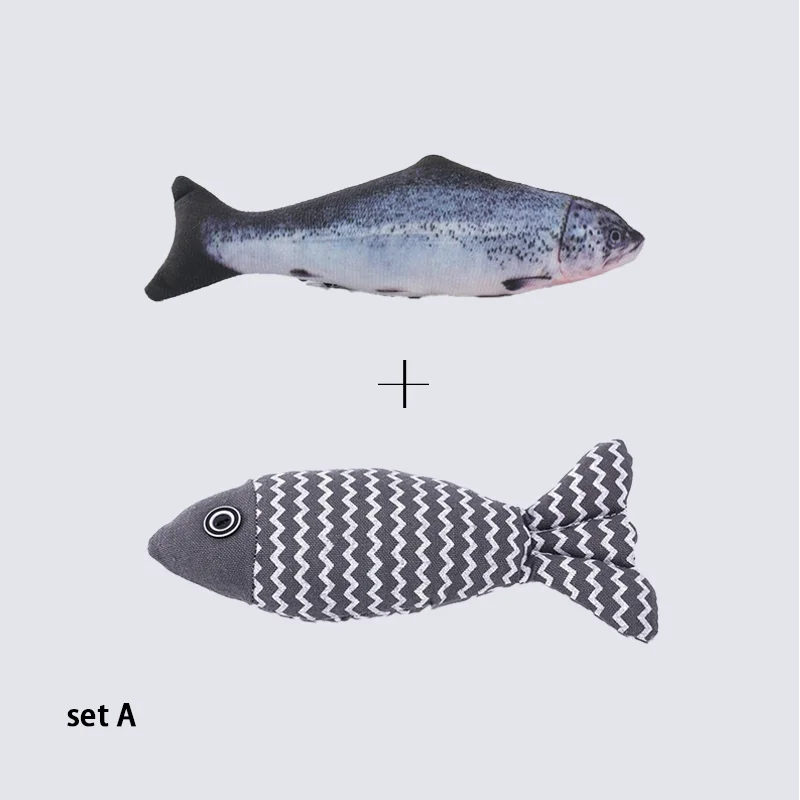 Catnip Fish Toy for Indoor Cats, Single or Set