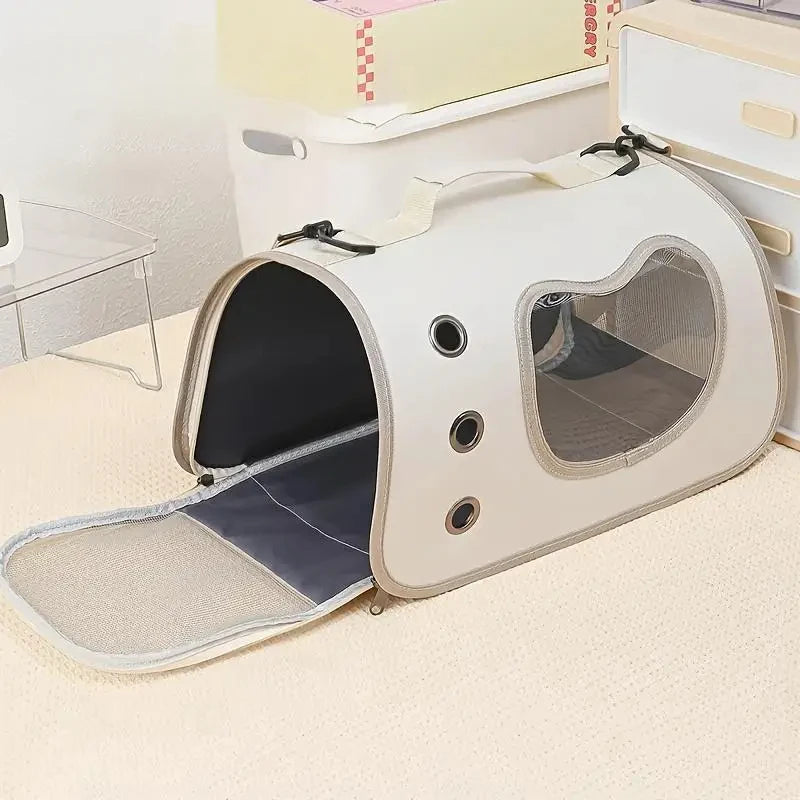 Foldable Pet Carrier Bag Breathable Portable Shoulder Travel Bag for Small Dogs Cats Kitten Outdoor Use